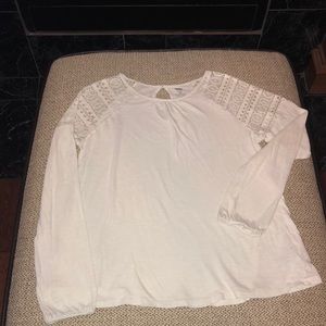 White long sleeve top